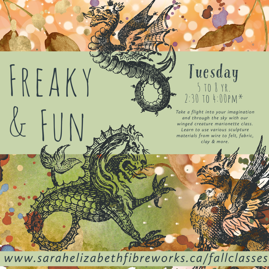 Freaky & Fun ~ A Class in Sculpture & Felt ~ Ages 5 to 8 ~ Tuesday