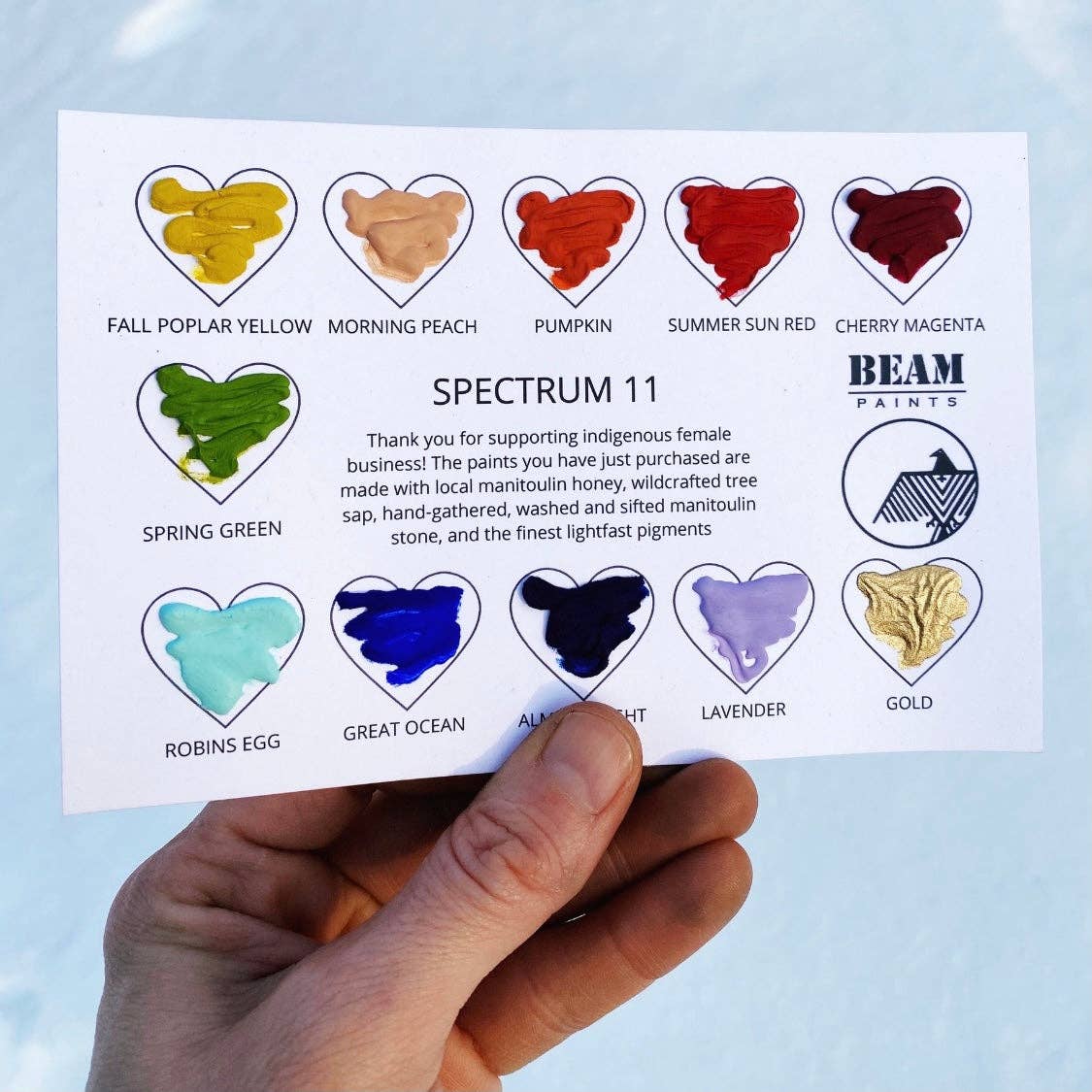 Beam Paints - Beam Travel Card ~ Spectrum 11 Hearts Card