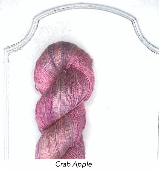 Silk Linen 3 Ply Fingering, Modern Dyed, Variegated - Crab Apple