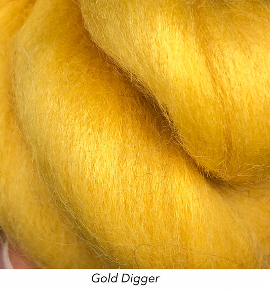 Solid Colour 10g Fibre Knot - Gold Digger