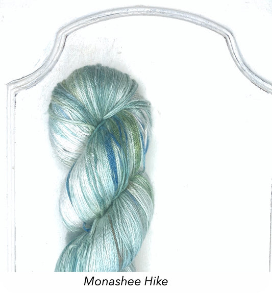 Silk Linen 3 Ply Fingering, Modern Dyed, Variegated - Monashee Hike
