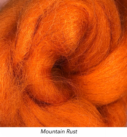 Solid Colour 10g Fibre Knot - Mountain Rust