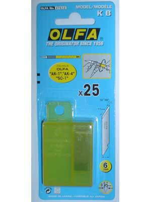 Olfa Replacement Blades For Ak1/5B & Ak4, 25 Count